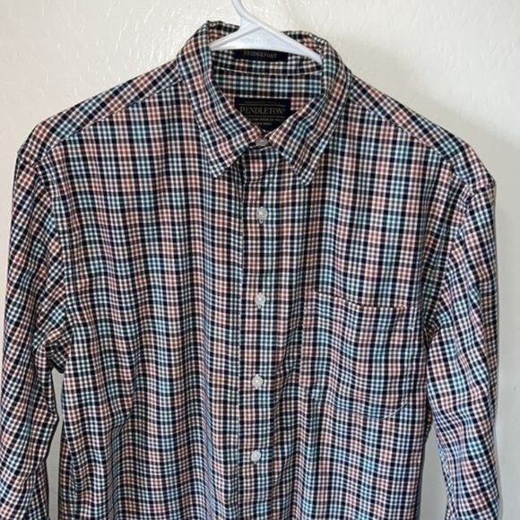 Pendleton Mens Long Sleeve Plaid Button Down Shirt Size S 100% Cotton Multi-Colo - Picture 5 of 11